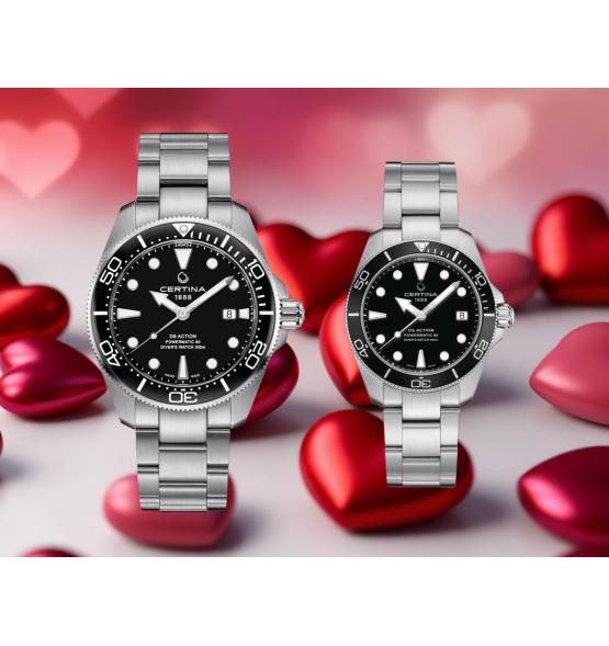 PAREJA RELOJES CERTINA DS ACTION DIVER ESFERA NEGRA