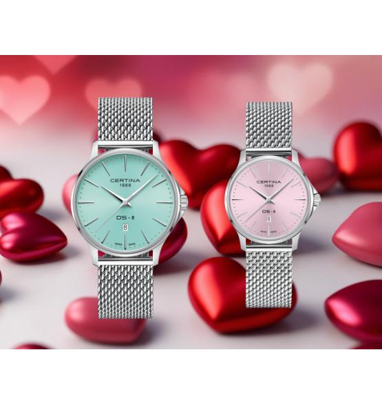 PAREJA RELOJES CERTINA AZUL Y ROSA