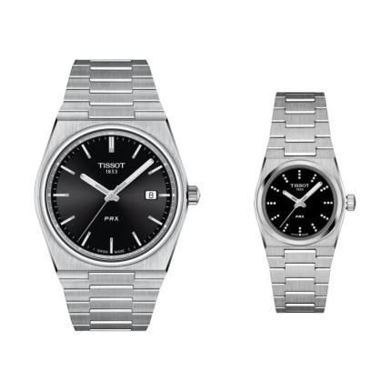 PAREJA RELOJES TISSOT PRX ESFERA NEGRA