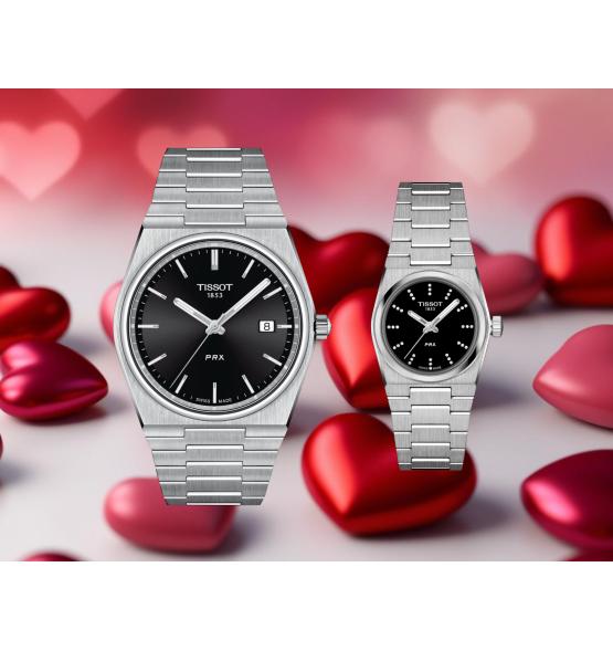 PAREJA RELOJES TISSOT PRX ESFERA NEGRA