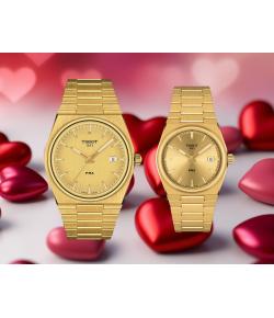 PAREJA RELOJES TISSOT PRX PVD DORADO