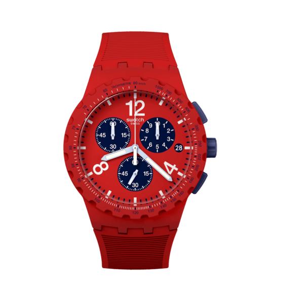 SWATCH CHRONO PLASTIC PRIMARILY RED 42MM SUSR407