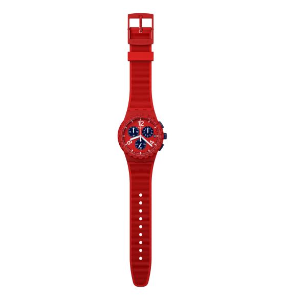 SWATCH CHRONO PLASTIC PRIMARILY RED 42MM SUSR407