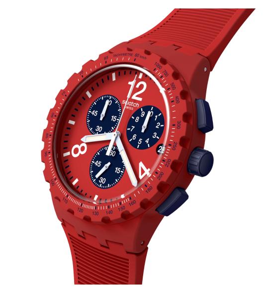 SWATCH CHRONO PLASTIC PRIMARILY RED 42MM SUSR407