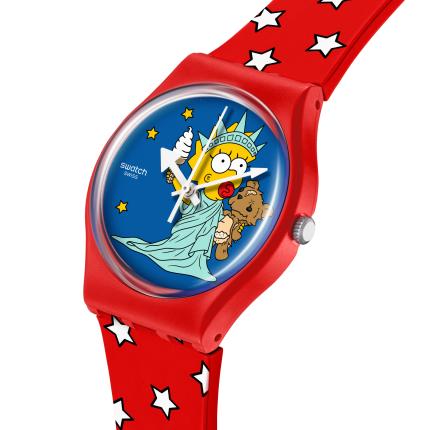 SWATCH GENT LITTLE LADY LIBERTY 34MM SO28Z120