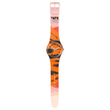 SWATCH NEW GENT BARNS-GRAHAM'S ORANGE AND RED ON PINK 41MM SUOZ3