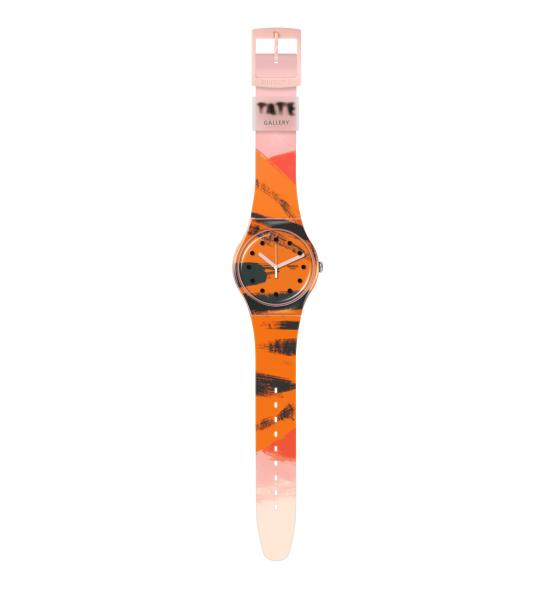 SWATCH NEW GENT BARNS-GRAHAM'S ORANGE AND RED ON PINK 41MM SUOZ3